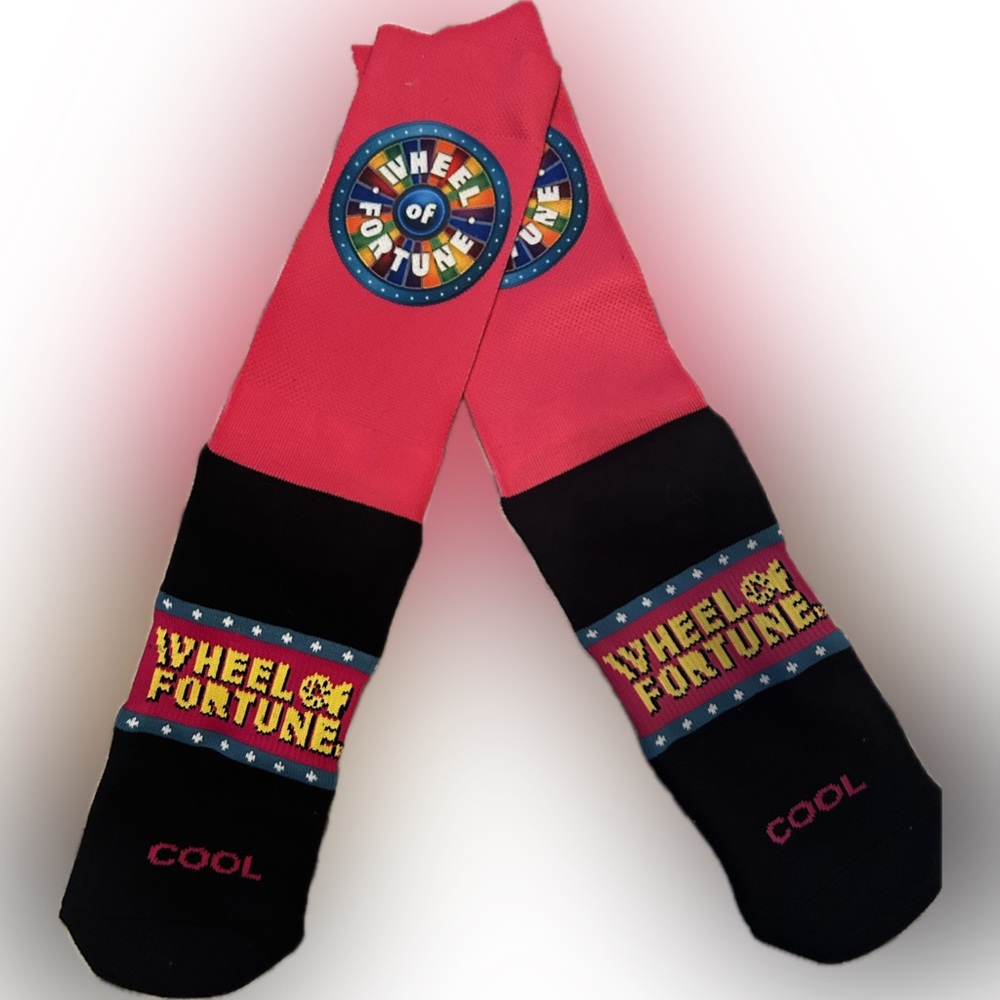 Wheel of Fortune Red and Black Socks